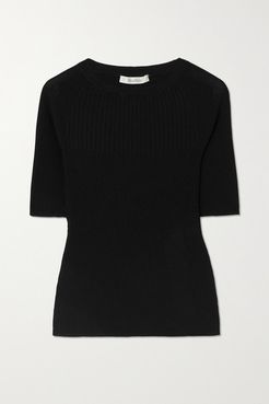 Samara Ribbed-knit Top - Black