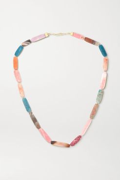18-karat Gold Multi-stone Necklace - Pink