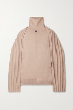 Grace Convertible Wool-blend Sweater - Beige