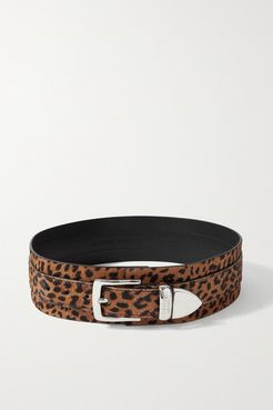 Brandon Maxwell - Cheetah-print Calf Hair Waist Belt - Leopard print