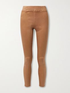 Rochelle Coated High-rise Skinny Jeans - Tan