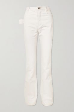 High-rise Slim-leg Jeans - White