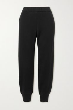 Angeles Brushed Cotton-jersey Track Pants - Black