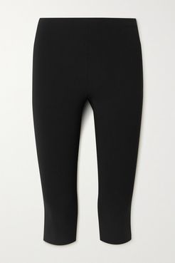 Cappo Cropped Stretch-cady Skinny Pants - Black