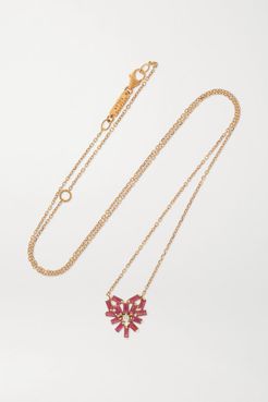 18-karat Rose Gold, Ruby And Diamond Necklace