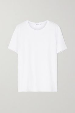 Arabela Brisa Mesh-paneled Stretch-jersey T-shirt - White