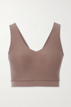 Soft Stretch Jersey Bralette - Neutral