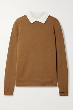 Olive Cashmere Sweater - Tan