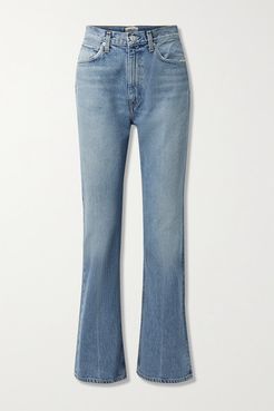 Net Sustain Organic High-rise Flared Jeans - Mid denim