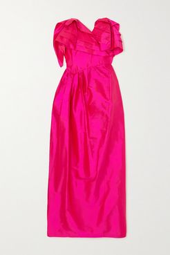 Zita Strapless Ruffled Silk-taffeta Dress - Pink