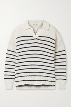 Jacques Striped Cotton Sweater - Off-white