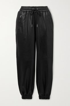 Leather Track Pants - Black