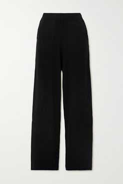 Tioman Ribbed Cashmere Straight-leg Pants - Black