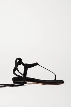 Clarita Suede Sandals - Black