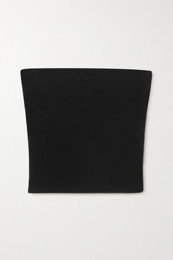 Stretch-knit Bandeau Top - Black