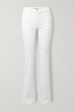 Oakland Mid-rise Bootcut Jeans - White
