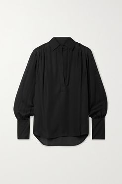 Colleen Silk-georgette Blouse - Black