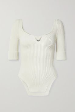 Irina Ribbed-knit Top - Ivory