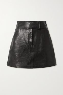 Giulia Leather Mini Skirt - Black