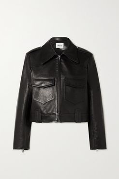 Corey Leather Biker Jacket - Black