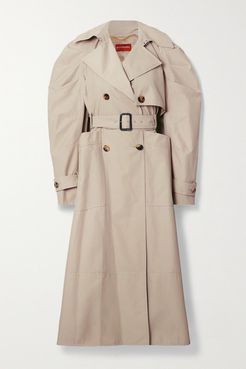 Ambretta Belted Double-breasted Cotton-blend Trench Coat - Beige