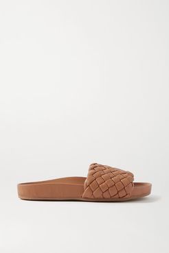 Sonnie Woven Leather Slides - Neutral