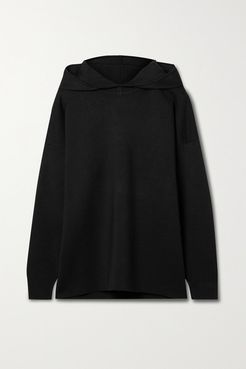 Silk-blend Hoodie - Black