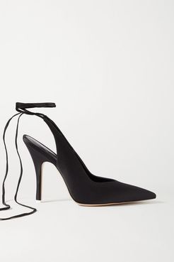 Venus Satin Pumps - Black