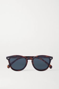 Bandwagon Round-frame Tortoiseshell Acetate Polarized Sunglasses