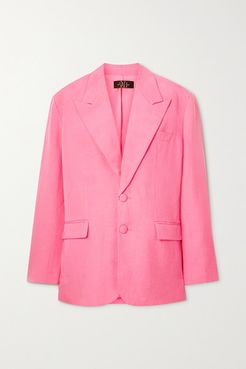 Montana Tencel And Linen-blend Blazer - Pink