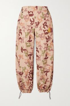 Elon Camouflage-print Shell Track Pants - Beige
