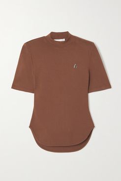 Tessa Cotton-jersey T-shirt - Brown