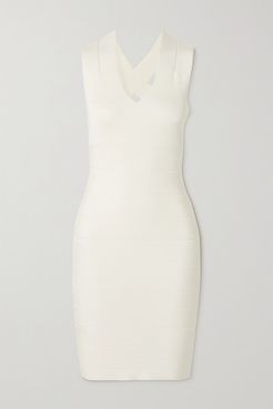 Open-back Bandage Mini Dress - White