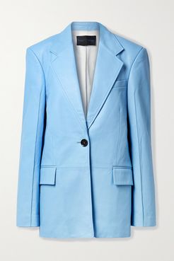 Leather Blazer - Light blue