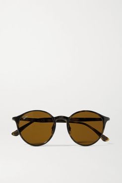 Round-frame Tortoiseshell Acetate Sunglasses