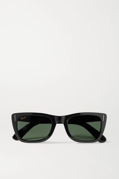Caribbean D-frame Acetate Sunglasses - Black