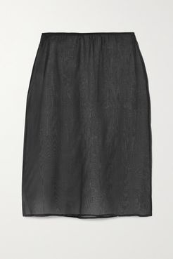 Silk-organza Skirt - Black