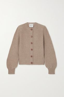 Envelope1976 - Vika Reversible Ribbed Wool And Cashmere-blend Cardigan - Beige