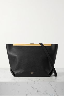 Augusta Textured-leather Shoulder Bag - Black