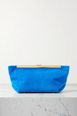 Aimee Suede Clutch - Bright blue