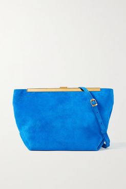 Augusta Suede Clutch - Bright blue