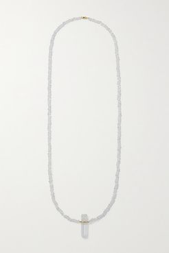 Gold Quartz Necklace - Clear