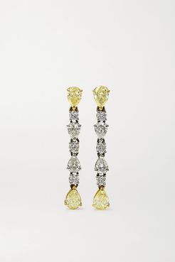 Platinum And 18-karat Gold Diamond Earrings