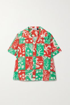 Rickie Printed Silk Shirt - Jade