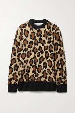 Leopard-jacquard Cashmere Sweater - Leopard print