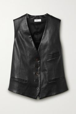 Leather Vest - Black