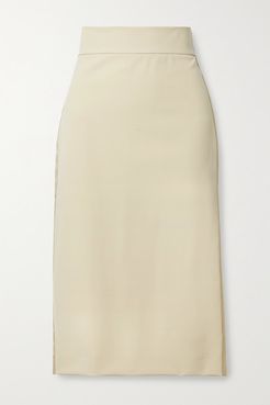 Gervaso Jacquard-trimmed Tech-jersey Skirt - Beige