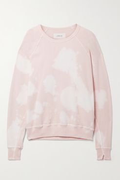 The College Tie-dyed Cotton-jersey Sweatshirt - Pastel pink