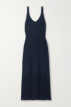 Knitted Midi Dress - Navy