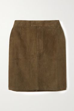 Scarlett Suede Mini Skirt - Army green